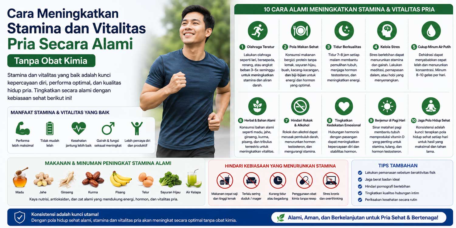 Cara Meningkatkan Stamina dan Vitalitas Pria Secara Alami Tanpa Obat Kimia