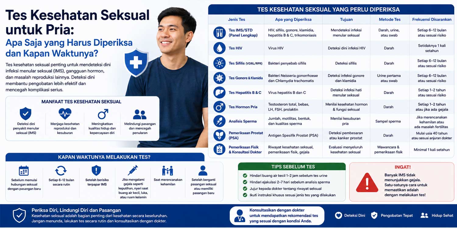 Tes Kesehatan Seksual untuk Pria: Apa Saja yang Harus Diperiksa dan Kapan Waktunya?
